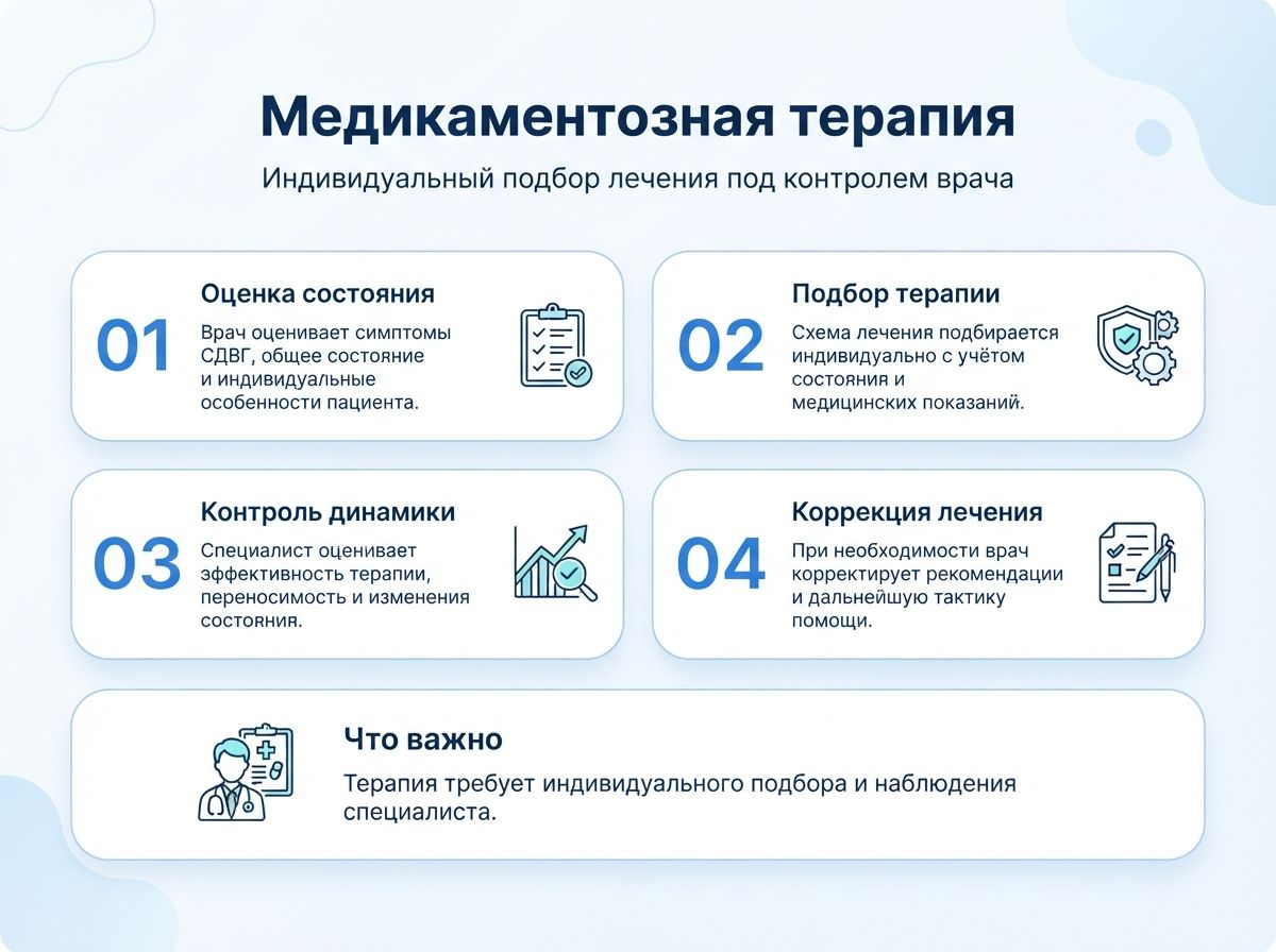 Лечение СДВГ в Полярных Зорях у детей и взрослыхинфографика